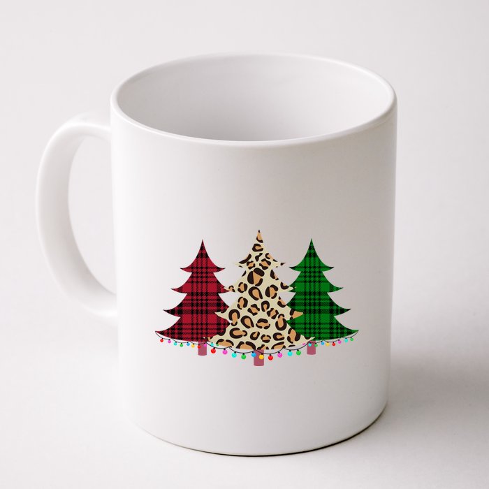 Christmas Tree Cheetah Plaid Mug