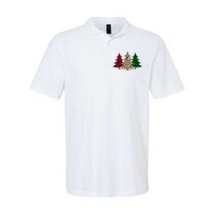 Christmas Tree Cheetah Plaid Softstyle Adult Sport Polo