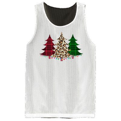 Christmas Tree Cheetah Plaid Mesh Reversible Basketball Jersey Tank