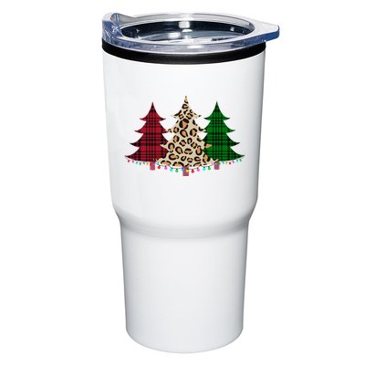 Christmas Tree Cheetah Plaid Tumbler