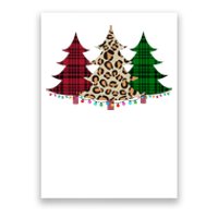 Christmas Tree Cheetah Plaid Poster