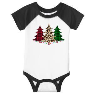 Christmas Tree Cheetah Plaid Infant Baby Jersey Bodysuit