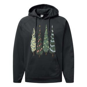 Christmas Tree Christmas for family pajamas Performance Fleece Hoodie