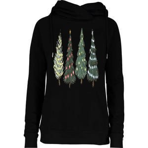 Christmas Tree Christmas for family pajamas Womens Funnel Neck Pullover Hood