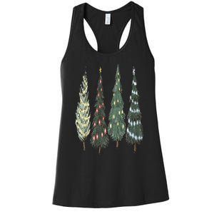 Christmas Tree Christmas for family pajamas Women's Racerback Tank