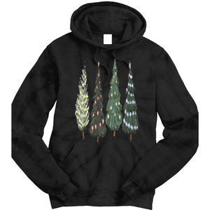 Christmas Tree Christmas for family pajamas Tie Dye Hoodie