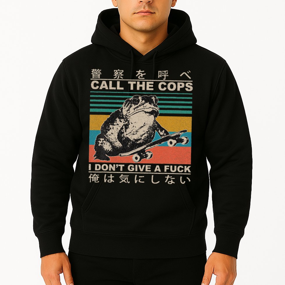 Call The Cops I Don’T Give A Fck Skateboarding Toad Japanese Hoodie
