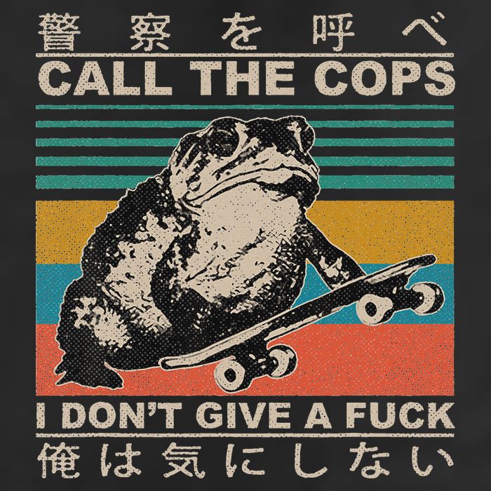Call The Cops I Don’T Give A Fck Skateboarding Toad Japanese Beanie