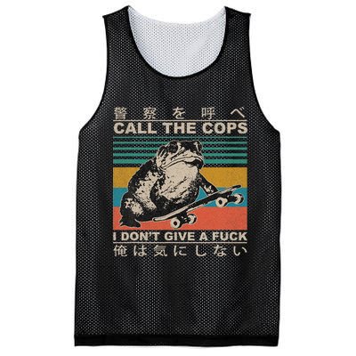 Call The Cops I Don’T Give A Fck Skateboarding Toad Japanese Mesh Reversible Basketball Jersey Tank