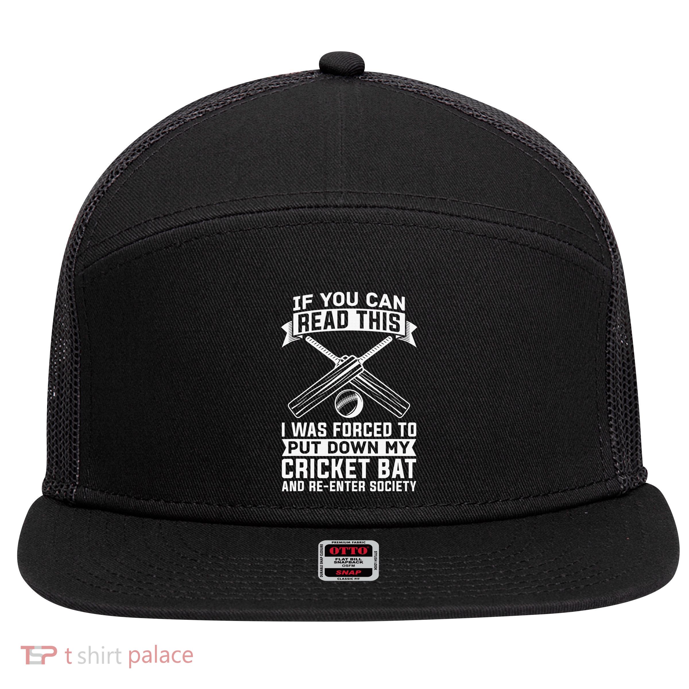 Cricketer Team Club Player Batsman Bowler 7 Panel Mesh Trucker Snapback Hat