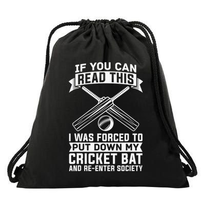Cricketer Team Club Player Batsman Bowler Drawstring Bag