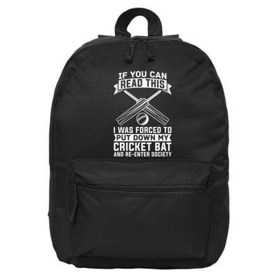 Cricketer Team Club Player Batsman Bowler 16 in Basic Backpack