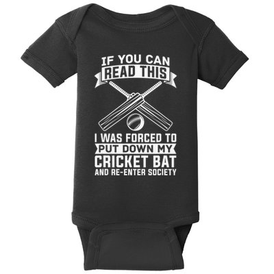 Cricketer Team Club Player Batsman Bowler Baby Bodysuit
