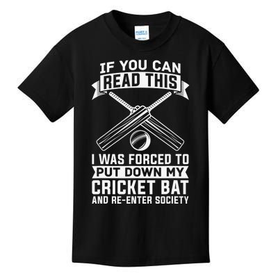 Cricketer Team Club Player Batsman Bowler Kids T-Shirt