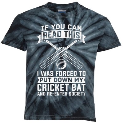 Cricketer Team Club Player Batsman Bowler Kids Tie-Dye T-Shirt