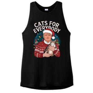 Christmas Trump Cats Lover Team Garbage 2024 Ladies PosiCharge Tri-Blend Wicking Tank