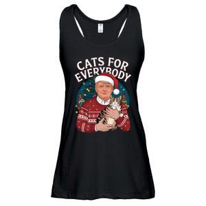 Christmas Trump Cats Lover Team Garbage 2024 Ladies Essential Flowy Tank