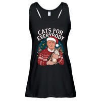 Christmas Trump Cats Lover Team Garbage 2024 Ladies Essential Flowy Tank