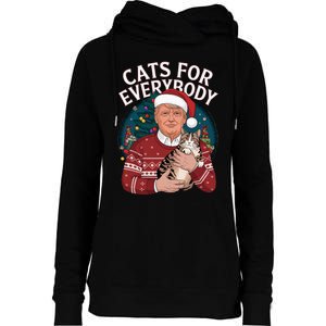 Christmas Trump Cats Lover Team Garbage 2024 Womens Funnel Neck Pullover Hood