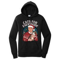 Christmas Trump Cats Lover Team Garbage 2024 Women's Pullover Hoodie