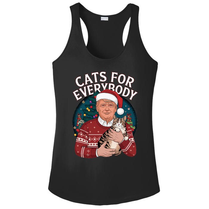 Christmas Trump Cats Lover Team Garbage 2024 Ladies PosiCharge Competitor Racerback Tank