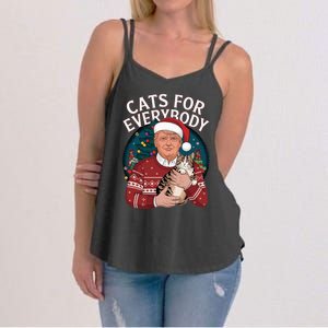 Christmas Trump Cats Lover Team Garbage 2024 Women's Strappy Tank