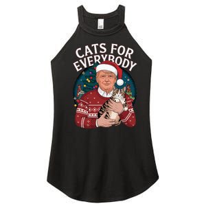 Christmas Trump Cats Lover Team Garbage 2024 Women's Perfect Tri Rocker Tank