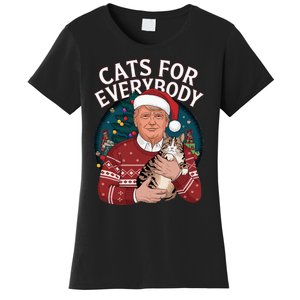 Christmas Trump Cats Lover Team Garbage 2024 Women's T-Shirt