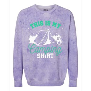 Camping Tent Colorblast Crewneck Sweatshirt