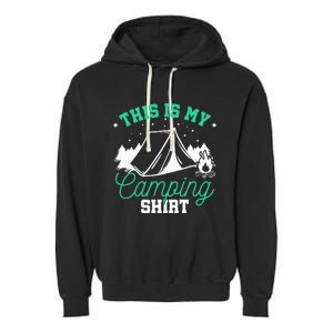 Camping Tent Garment-Dyed Fleece Hoodie