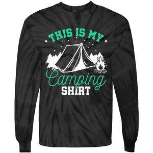 Camping Tent Tie-Dye Long Sleeve Shirt