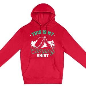 Camping Tent Premium Pullover Hoodie