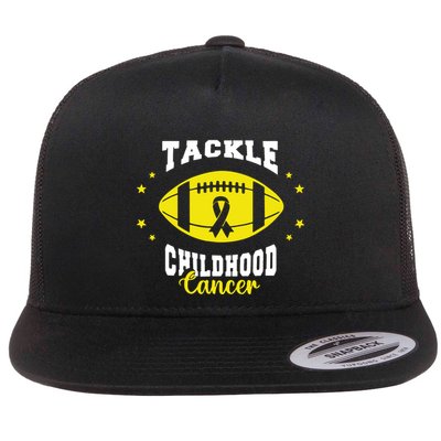 Childhood Tackle Childhood Cancer Awareness Football Gold Flatbill Hat