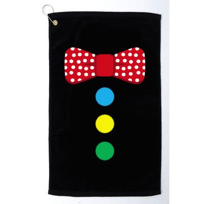 Clown Tie Costume Circus Rainbow Halloween Carnival Golf Towel