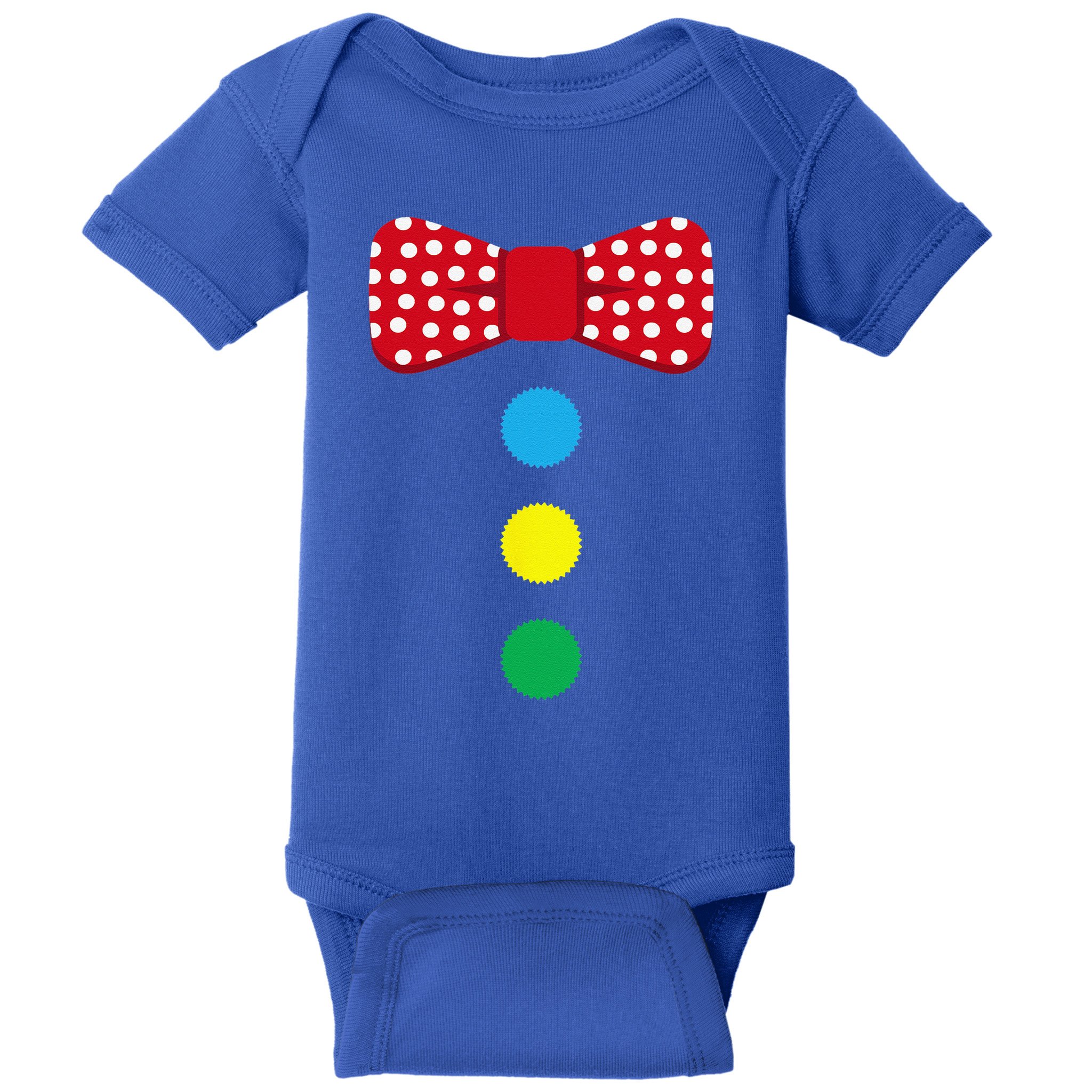 Clown Tie Costume Circus Rainbow Halloween Carnival Baby Bodysuit