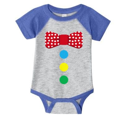 Clown Tie Costume Circus Rainbow Halloween Carnival Infant Baby Jersey Bodysuit