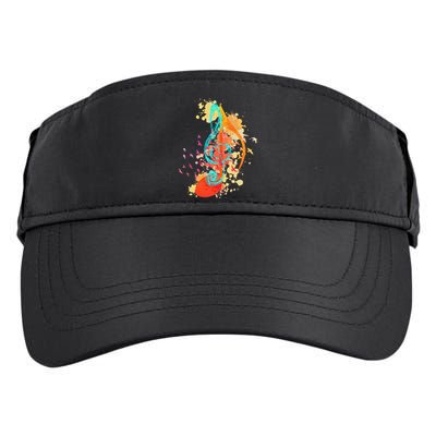 Colorful Treble Clef Music Theory Musician Teacher Birds Adult Drive Performance Visor