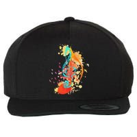 Colorful Treble Clef Music Theory Musician Teacher Birds Wool Snapback Cap