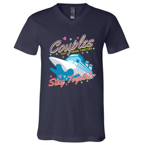 Couples That Cruise Together Husband And Wife Cruising V-Neck T-Shirt