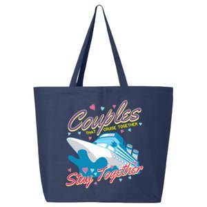 Couples That Cruise Together Husband And Wife Cruising 25L Jumbo Tote