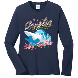 Couples That Cruise Together Husband And Wife Cruising Ladies Long Sleeve Shirt