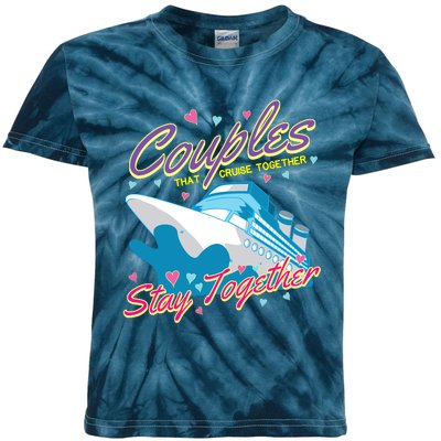 Couples That Cruise Together Husband And Wife Cruising Kids Tie-Dye T-Shirt