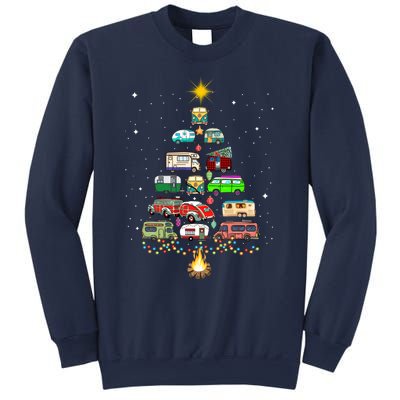 Christmas Tree Camper Vehicles Camping RVing Trailers Sweatshirt