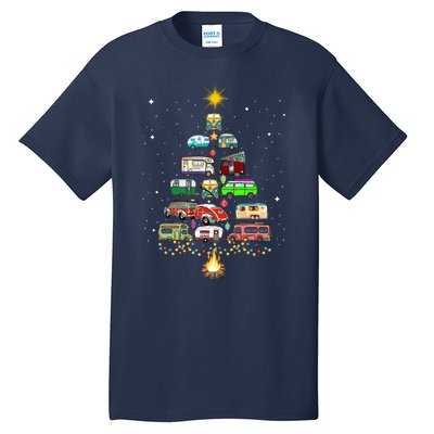 Christmas Tree Camper Vehicles Camping RVing Trailers Tall T-Shirt