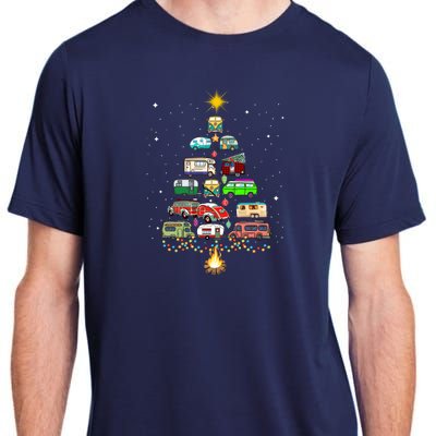 Christmas Tree Camper Vehicles Camping RVing Trailers Adult ChromaSoft Performance T-Shirt