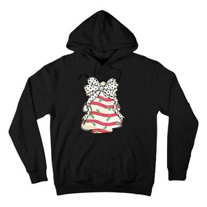 Christmas Tree Cake Coquette Dalmatian Bow Hoodie