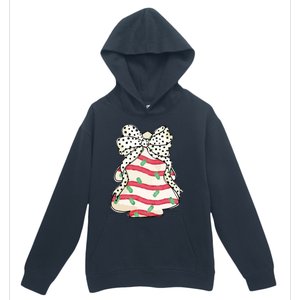 Christmas Tree Cake Coquette Dalmatian Bow Urban Pullover Hoodie