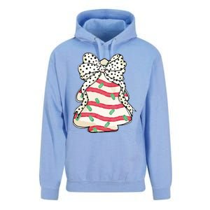 Christmas Tree Cake Coquette Dalmatian Bow Unisex Surf Hoodie