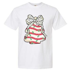 Christmas Tree Cake Coquette Dalmatian Bow Garment-Dyed Heavyweight T-Shirt