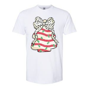 Christmas Tree Cake Coquette Dalmatian Bow Softstyle CVC T-Shirt